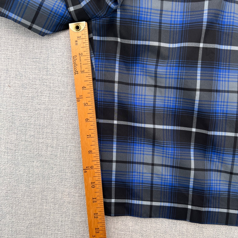 Nike Golf Dri-FIT Plaid Shorts Men 38 Blue Performance Stretch Athletic Preppy - Picture 7 of 10
